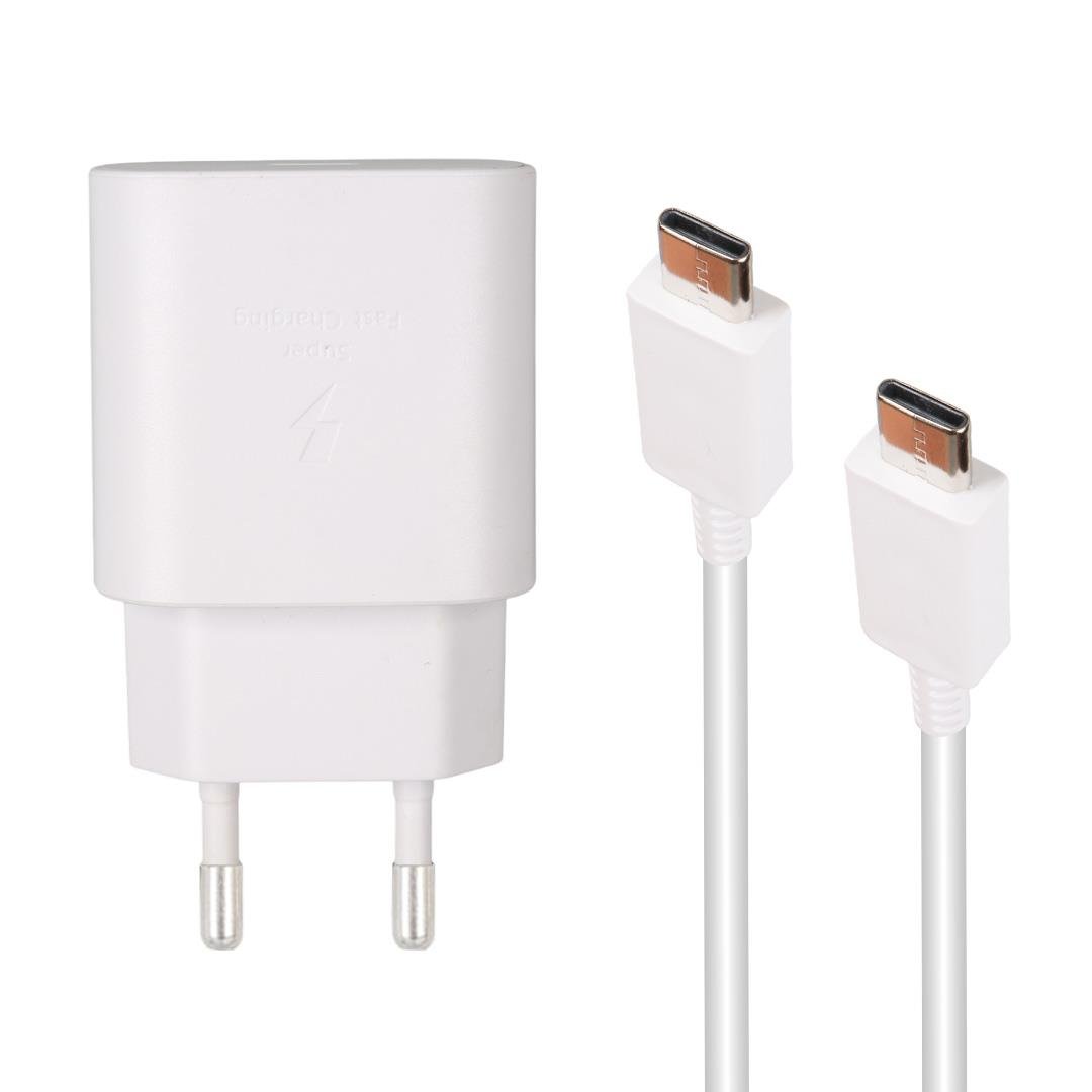 Weko WK-27878 25W Type-C Hızlı Şarj Başlığı ve Type-C to Type-C Kablo Seti (Beyaz)